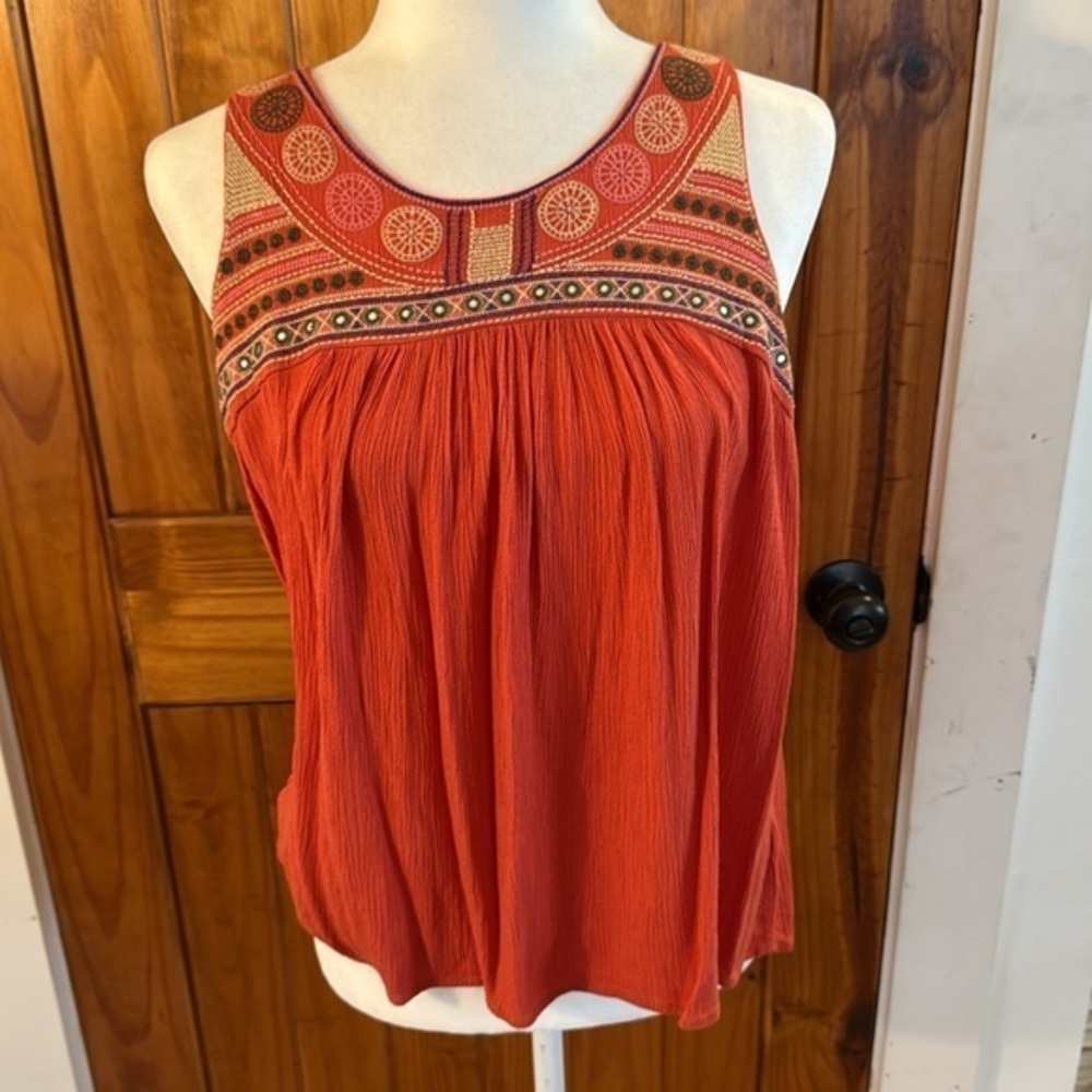 Xhilaration  orange  crepe tank top size L